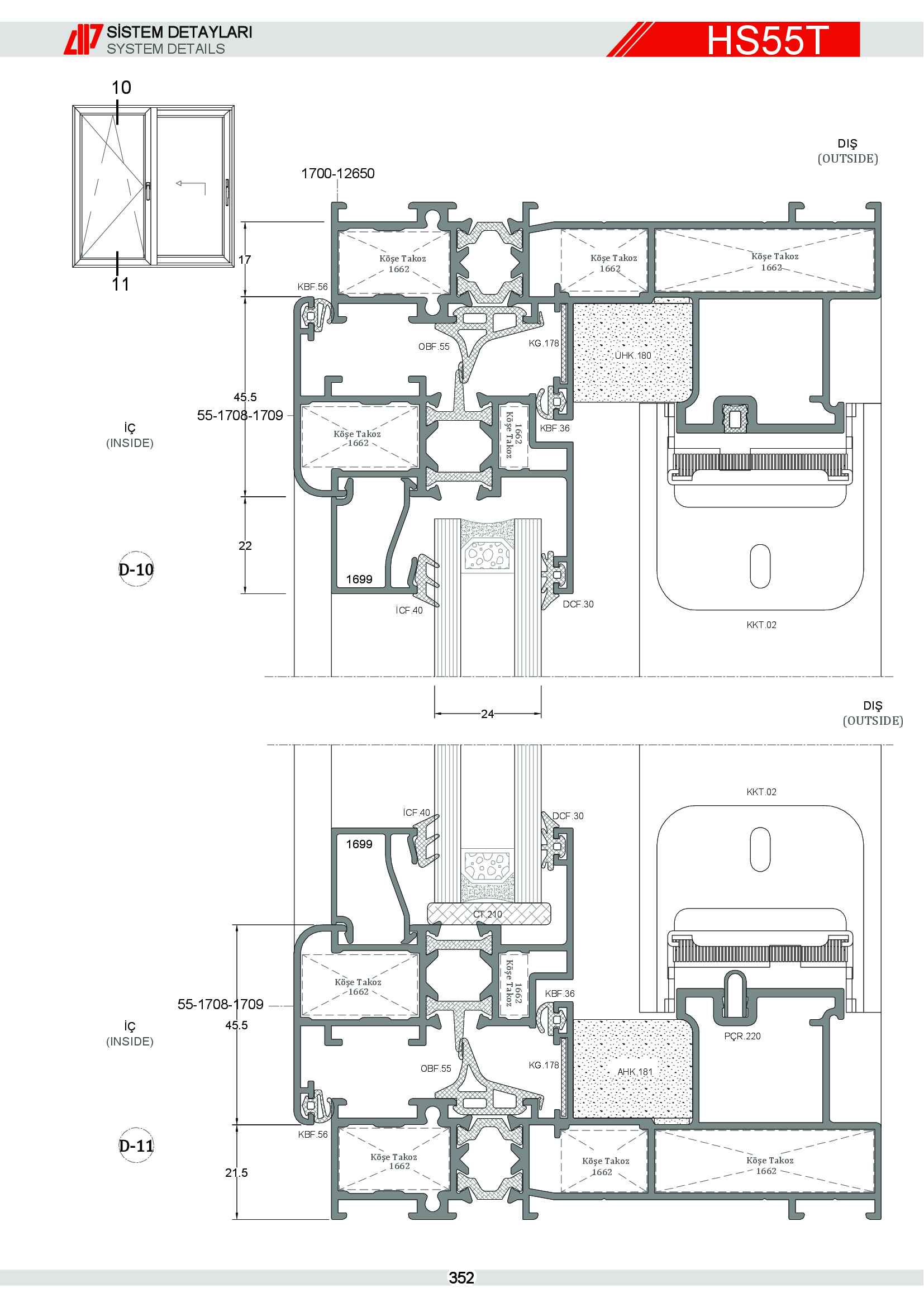 HEBESCHİEBE SÜRME ALÜMİNYUM 60